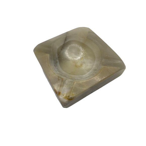 Vintage Marble Ashtray W/Unique Veining Smoke Cigars, Cigarettes Retro - Picture 7 of 7
